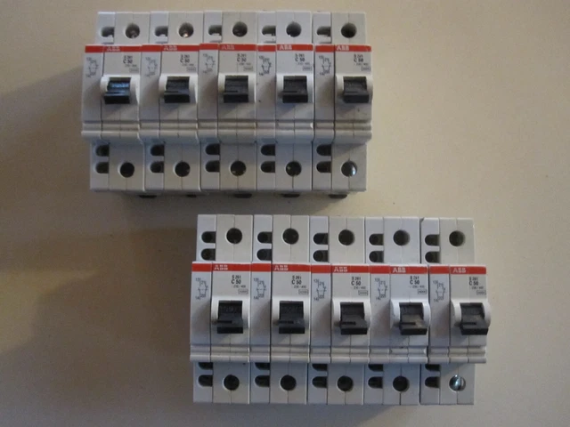 10 interruttori di protezione linea ABB C50 S261 fusibile automatico fusibile contatto ausiliario