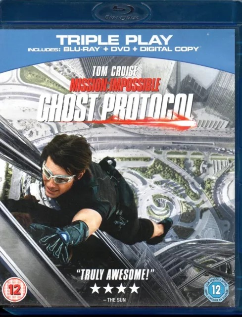 MISSION IMPOSSIBLE: GHOST PROTOCOL - Tom Cruise - Blu-Ray / DVD Set