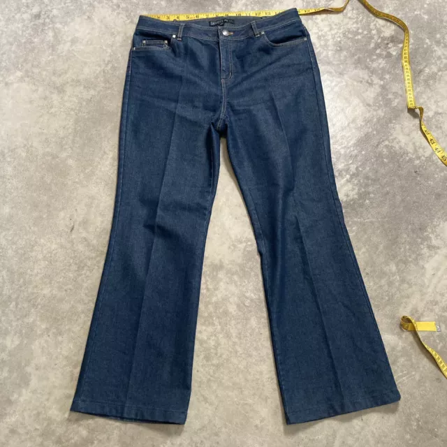 Lafayette 148 New York Jeans Womens Size 10 Mid Rise Boot Cut Denim Blue