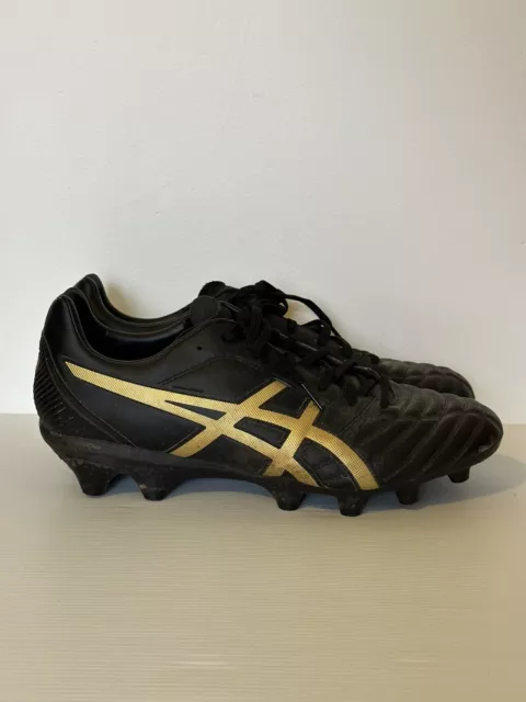 ASICS Soccer Boots Lethal Flash IT Black/Gold Men’s Size US 12 EU 46.5. Football