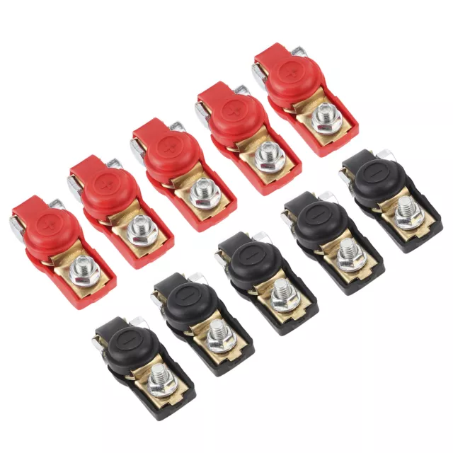 10pcs Car Battery Cable Terminal Clamps Connectors Large Current Negative And