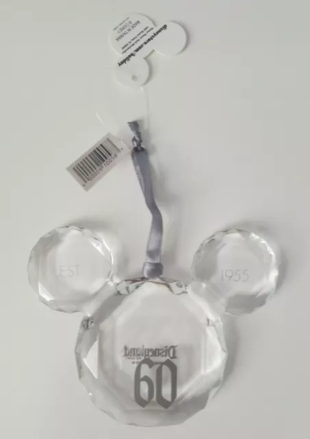 NWT Disney Parks Disneyland 60th Diamond Celebration Mickey Icon Gem Ornament
