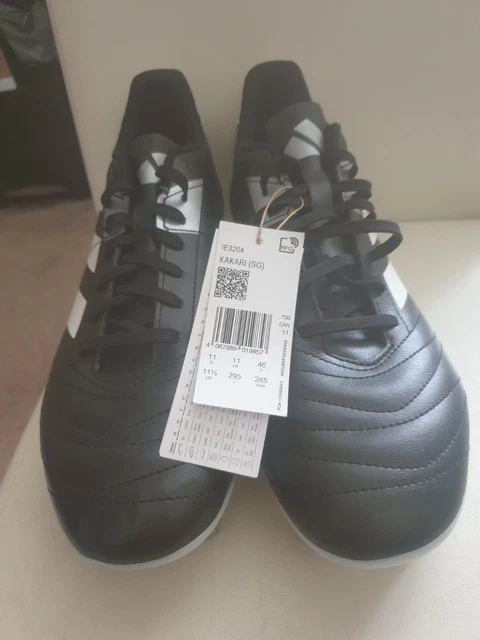 ADIDAS MENS BLACK & White Kakari SG Rugby Boots IE3204 UK 11  display picture 2
