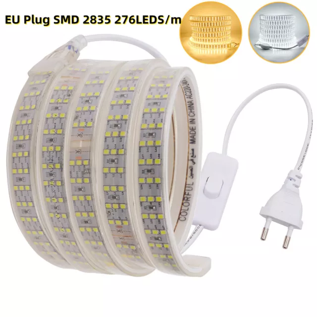 276Leds/M SMD 2835 LED bande ruban étanche corde décoration de la maison 1-25m