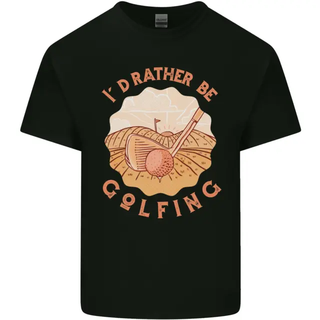 Id Rather Be Golfing Funny Golf Golfer Mens Cotton T-Shirt Tee Top