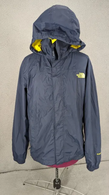 The North Face Resolve HyVent Rain Jacket Men's Small Waterproof Blue & Yellow