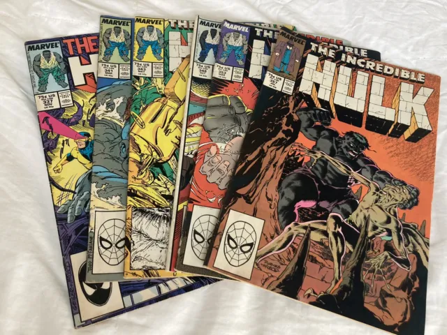 The Incredible Hulk 6 Lot Comic book inherited old collection vintage books HTF