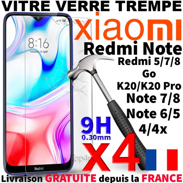 Protection Ecran Pour XIAOMI REDMI NOTE 7 8T Pro Vitre Verre Trempé Anti Choc