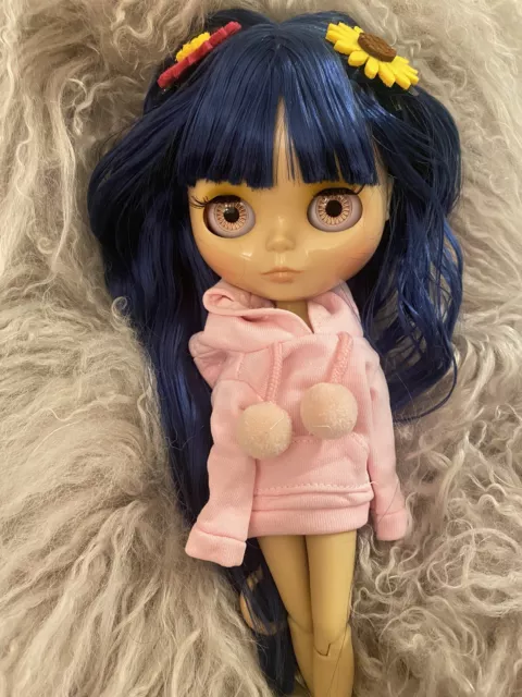 💖  🇬🇧 Blythe Doll With Beautiful Blue Hair ❤️