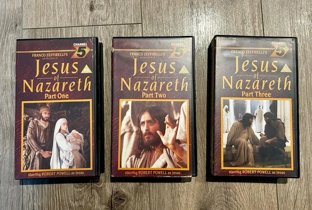 JESUS OF NAZARETH VHS Video X 3 Channel 5 £4.99 - PicClick UK