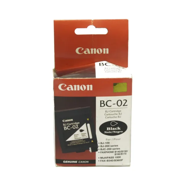 Genuine Canon BC-20 Black Ink BJ Printer Cartridge Expired BJC 2000, 4000, 5500