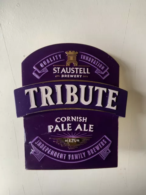 St Austell Brewery Tribute Pale Ale Metall Bierpumpe Clip