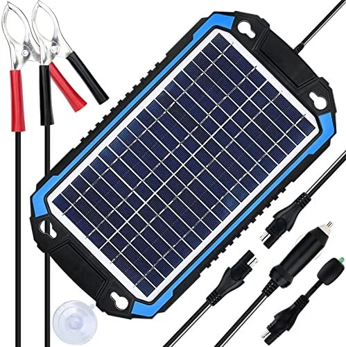 SUNER POWER 12V Solar Car Battery Charger & Maintainer 6W Waterproof Solar Tr...