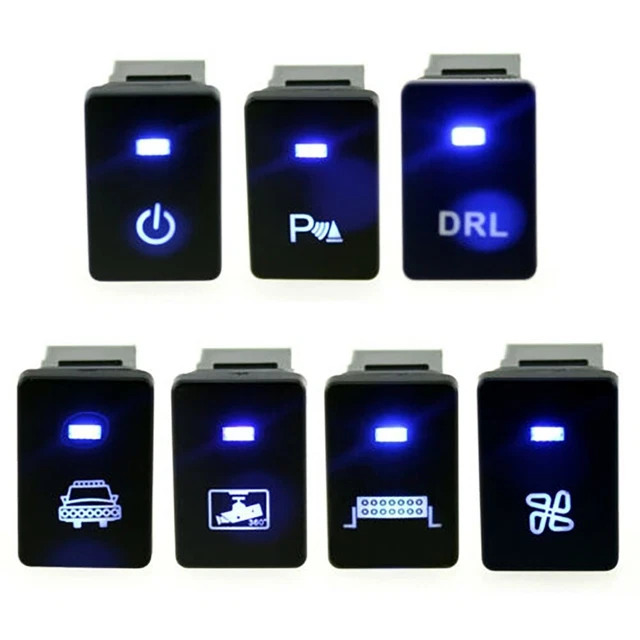 Push Switch Power Lights Blue Push Button Switch Camera Lights LED Light Bar