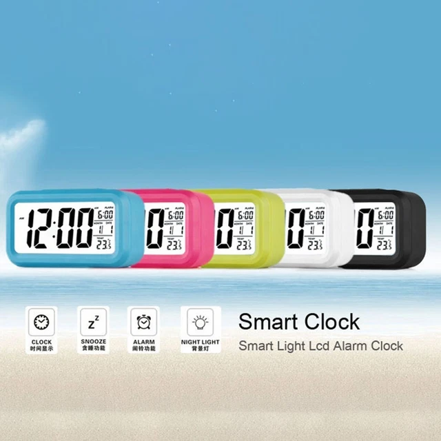 Quadrato Elettronica Digitale Sveglia Con LED Notte Modalità Orologio Ornamento