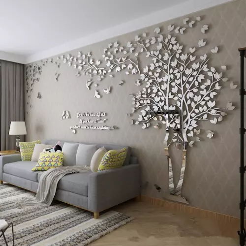 3D Wall Art Sticker Jungle Tree Living Tv Room Home Background Wallpaper  Decorat
