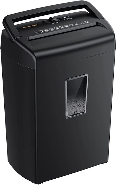 10-Sheet Cross Cut Paper Shredder, 5.5 Gal Home Office Heavy Duty Shredder for C