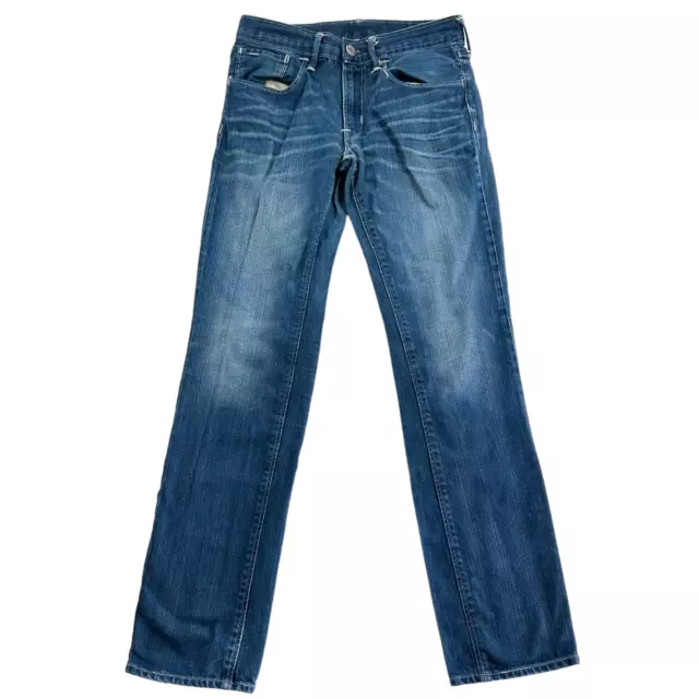 Starbrand Washed Blue Mens Jeans Gradient Pencil Denim Pants Long