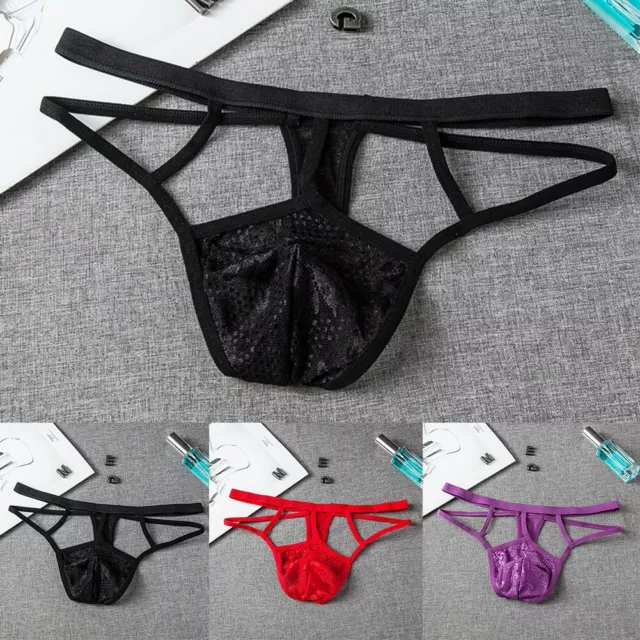 Charmant sous-vêtements string lingerie homme basse hauteur G avec poche en mai