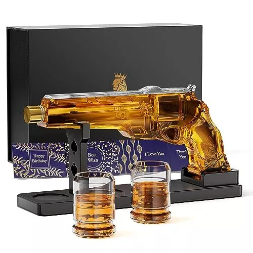 Whiskey Decanter Sets for Men,  Liquor Decanter Set with Glasses, Unique