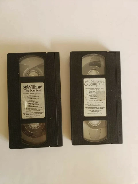 FEATURE FILMS FOR Families VHS Tapes~Adventures of Scamper and Willy ...