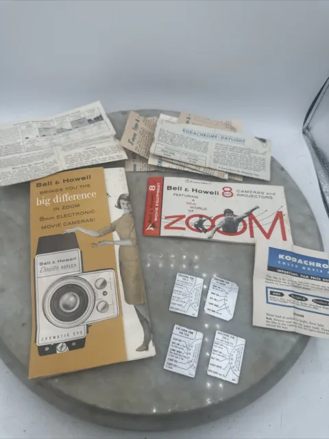 Bell & Howell Director Eye 8mm Movie Camera Manual & Film Brochures & Catalog