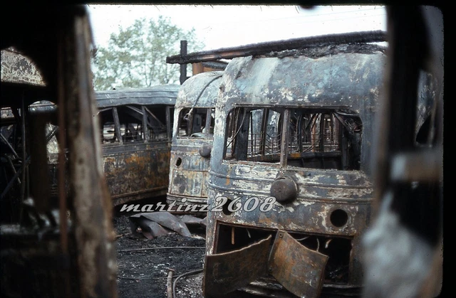 (Db) Orig. Traction/Trolley Slide Septa Woodland Carhouse Fire Scene 3