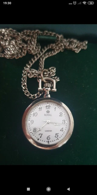 MONTRE GOUSSET ROYAL London poche vintage avec cha ne 36 5 cm rare