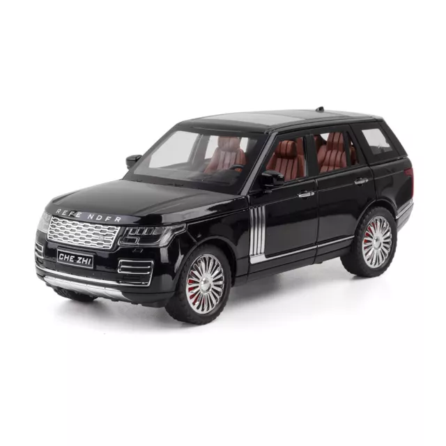 Land Rover Range Rover 1:24 Druckguss Modell Auto Spielzeug Sammlung Sound & Licht schwarz 2