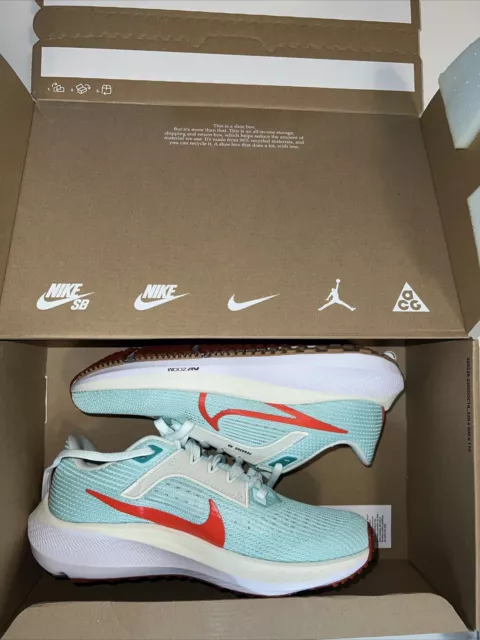 Nike Air Zoom Pegasus 40 Running Womens Size 6.5 Jade Ice Orange DV3854-300