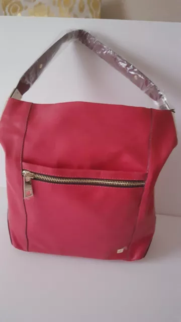 Kate Landry Hinge Hobo Color Berry Shoulder Strap Large Handbag-NEW!