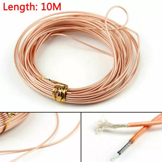 10m RG178 RF Coaxial Cable Connector 50ohm M17/93-RG178 Coax Pigtail 32ft AH