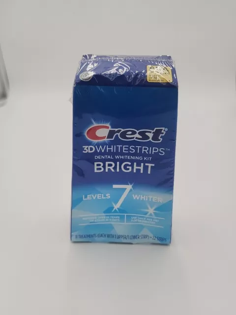 Crest 3D Whitestrips Bright Levels 7 Whiter, 11 Treatments, 22 Strips, EXP 11/24