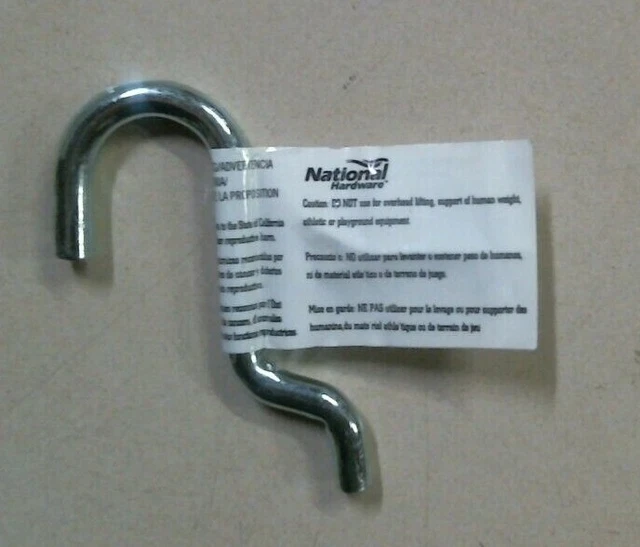 National Hardware SP2355, 5/8" Curved Heavy Peg Hooks Lot Of 9 FREE SHIPPING