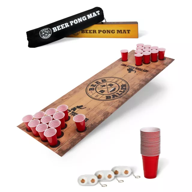 Mini Beer pong maudit avec gage, gobelets incassables, jeu de soirée, jeu  dalcool bière pong avec 12 gobelets et 2 balles de