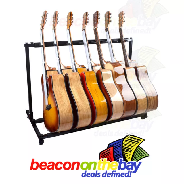 7 Guitar Stand Display Rack Holder for Electric Acoustic Bass Guitars