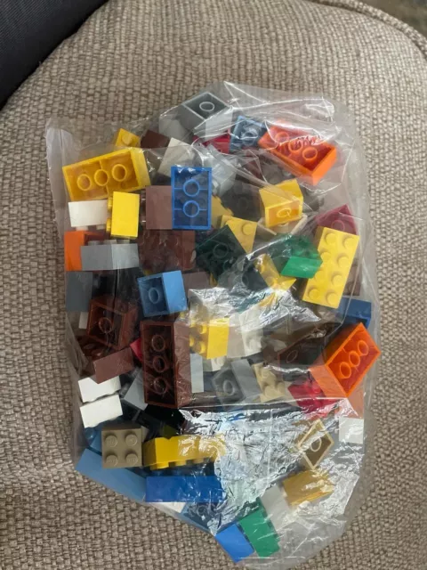 LEGO Brick Bundle x100 PACK, 2x2 2x3 2x4, Mixed Size And Colour Bundle