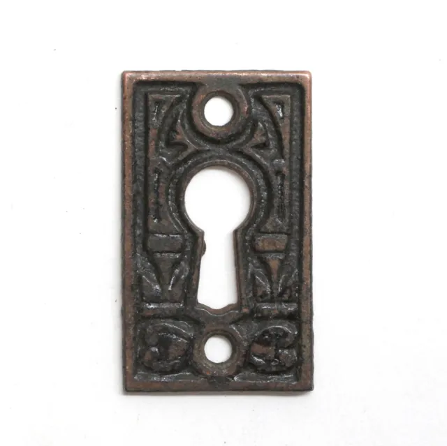 Antique 1.625 in. Cast Iron Aesthetic Keyhole Cover Plate