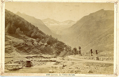 Pyrénées France La vallée de Lys Luchon vinta vintage print photochromie 