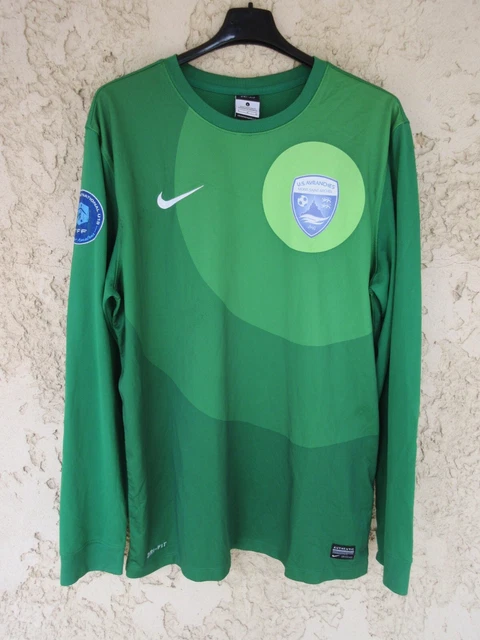 Maillot De Foot Vintage US Fresnay Sur Sarthe - Gardien Vert N°1 - Taille S - Années 80