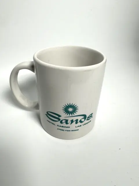 Vintage Sands Hotel And Casino Las Vegas Teal Logo Coffee Mug Cup