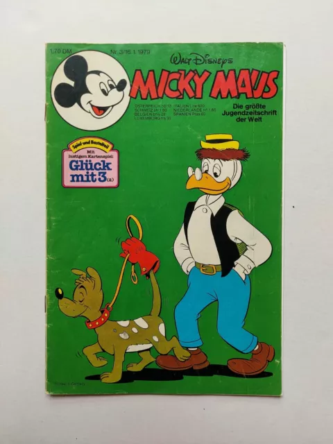 Ehapa - Micky Maus Nr. 3 von 1979 / Z2- (mit loser Beilage / mit Schnipp)