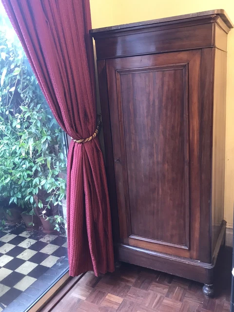 Antique Victorian Mahogany Single Armoire Wardrobe -