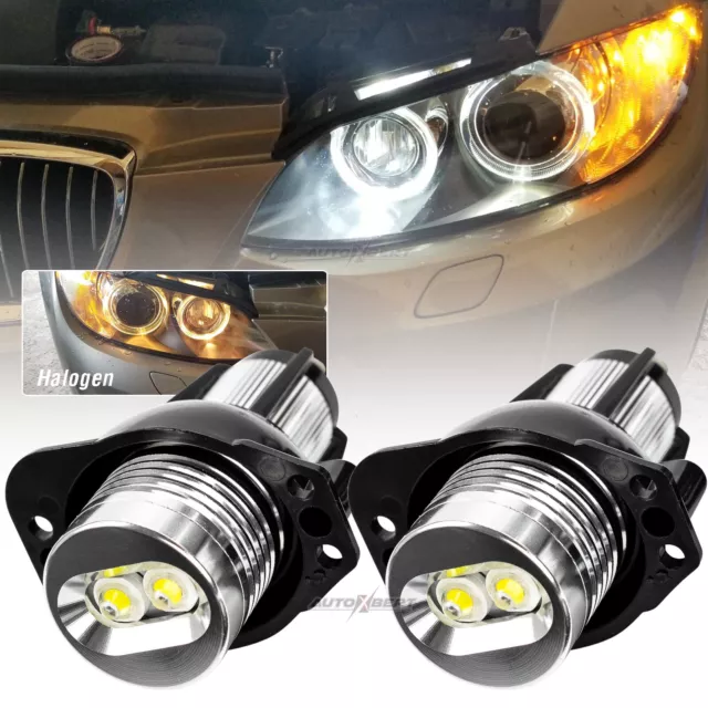 LED Angel Eyes Für BMW E90 E91 XENON WEISS Standlicht Für BMW Ringe 6000K X2