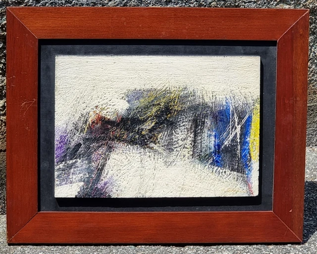 Livio Stroppiana ( Torino 1942 ) Arte Moderna,  tecnica mista su tavola  1993