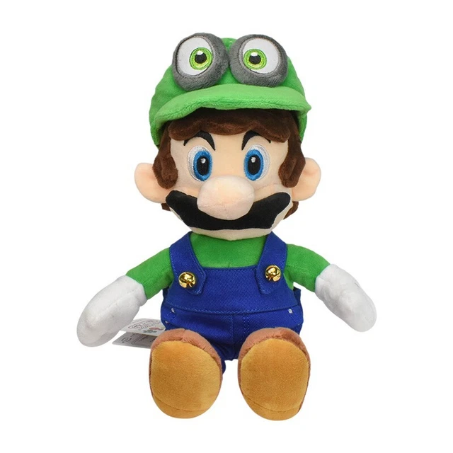 NEW SUPER MARIO Odyssey Plush Cappy Hat Luigi 8" Green Stuffed Toy Soft
