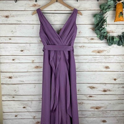 WHITE BY VERA WANG Lilac Purple Chiffon Ruffle Bridesmaid Evening Gown. Sz. 4