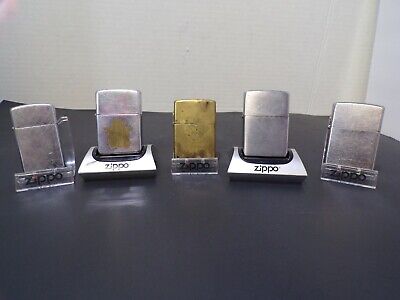 Vintage Zippo Lighter Lot, 1960's 90's and up, Engine turned, Solid Brass Xhatch