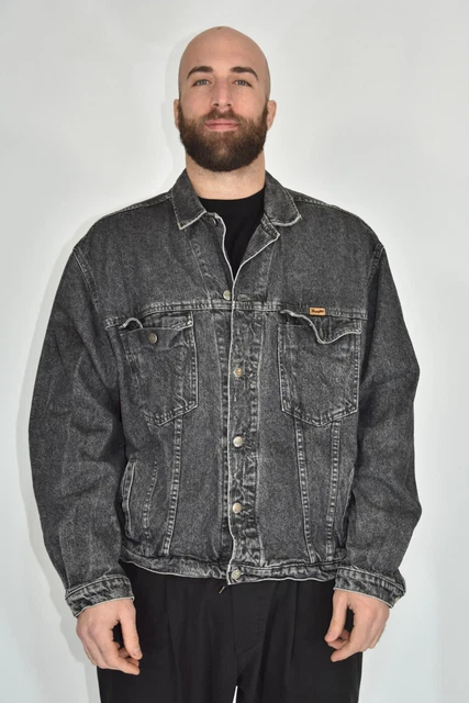 WRANGLER VINTAGE DENIM Jacket Giubbotto Nero Jeans In Cotone TG XXL Uomo  Man EUR 20,99 - PicClick FR