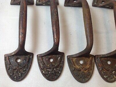 Ornate Cast Iron Copper Fancy handles door 5 pulls 3
